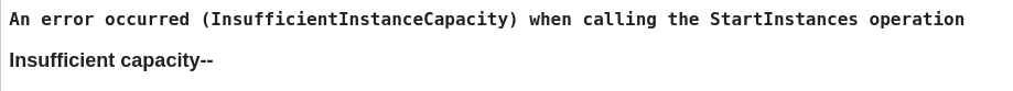 How to Fix InsufficientInstanceCapacity Error in AWS EC2