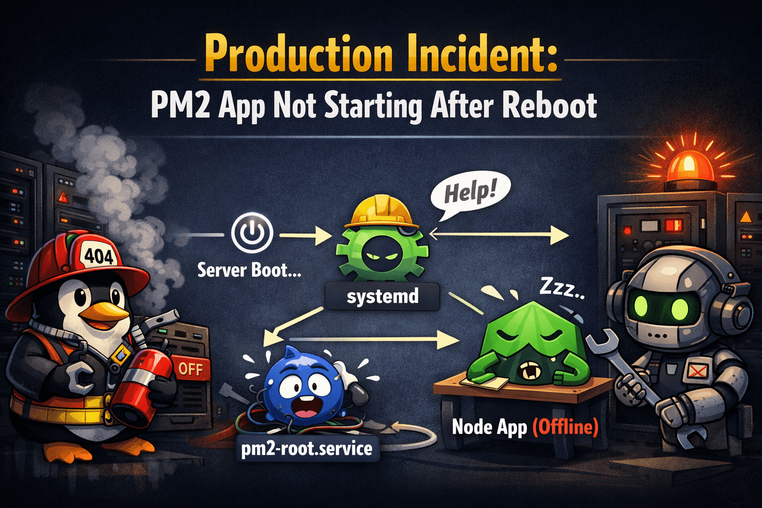 Production Incident: Node.js Application Did Not Start After Server Reboot (PM2 + systemd Fix)