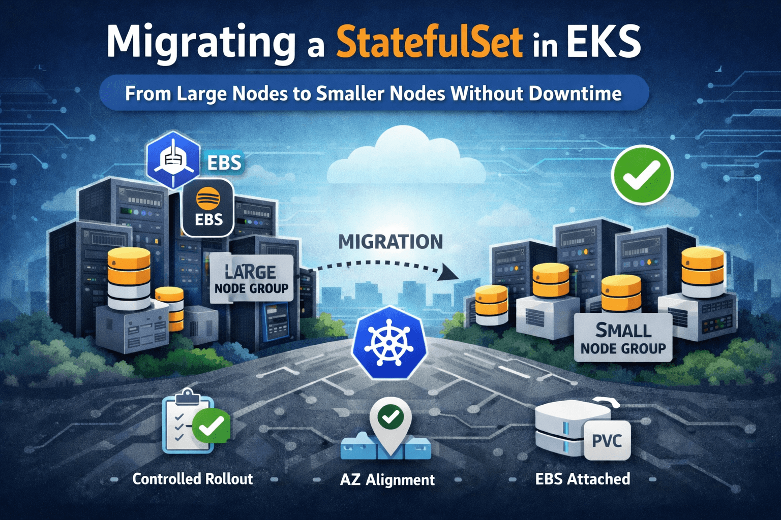 Production Change: Migrating a StatefulSet from Large to Smaller Nodes in EKS (Without Downtime)