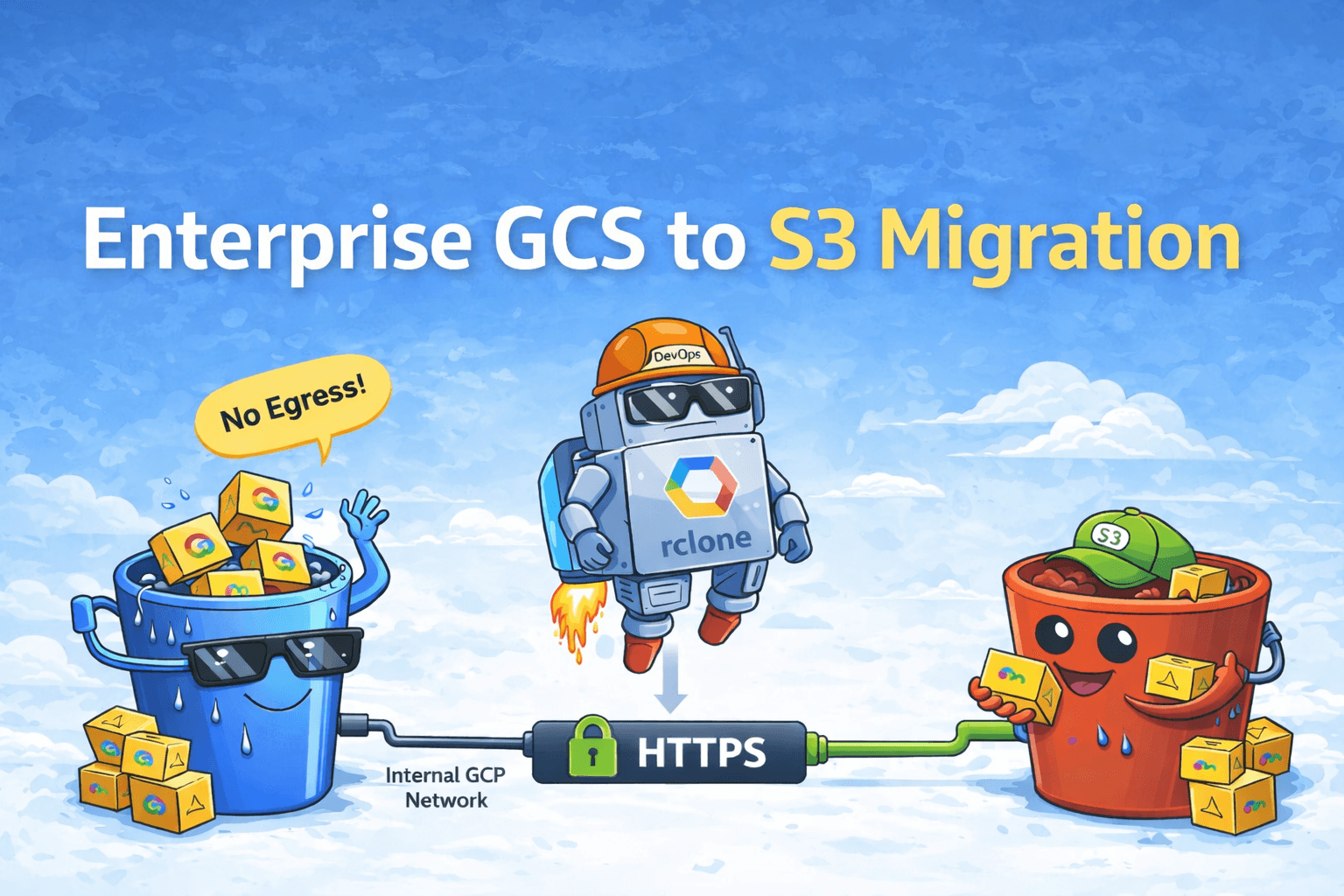 Production-Grade GCS to S3 Migration: Secure, Private, and Zero-Egress Architecture